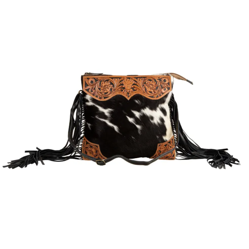 Tumbleweed Trail Fringed Hand-Tooled Bag sold by Myra Bag