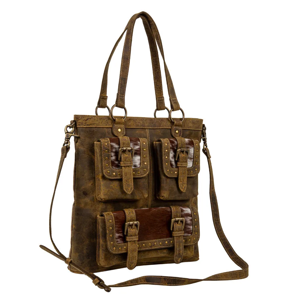 Cube Mesa Pouched Canvas Hairon Bag sold by Myra Bag product image thumbnail 3