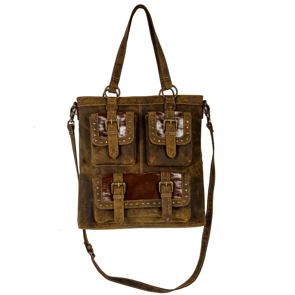 Cube Mesa Pouched Canvas Hairon Bag sold by Myra Bag product image thumbnail 2