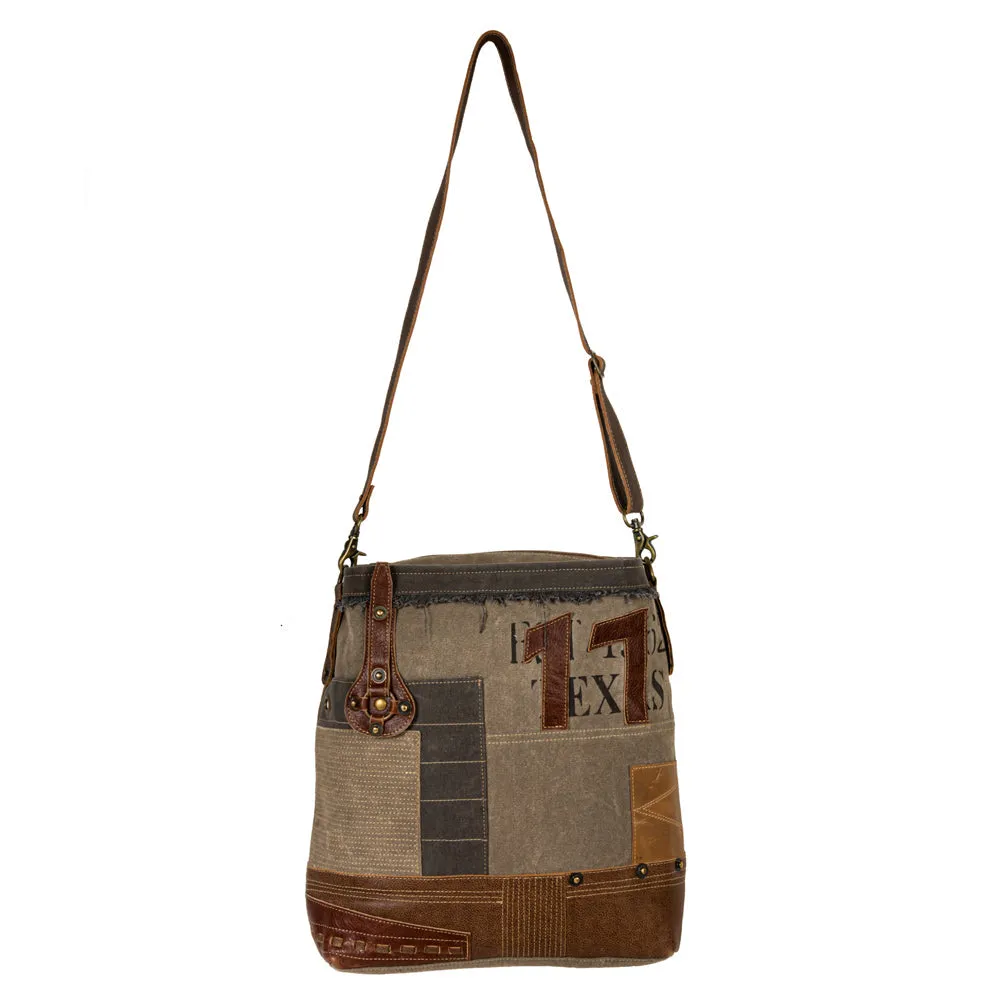 Vintage Traveler Patchwork Shoulder Bag sold by Myra Bag product image thumbnail 4