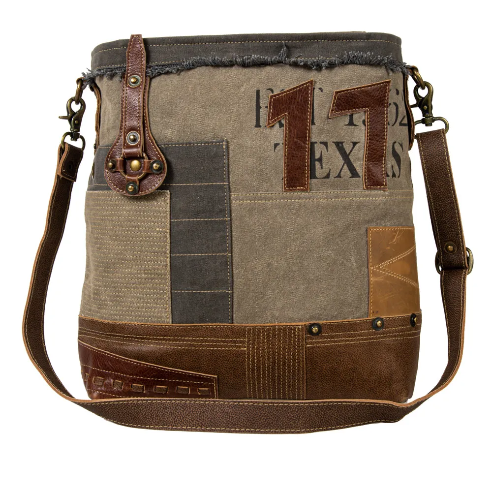 Vintage Traveler Patchwork Shoulder Bag sold by Myra Bag