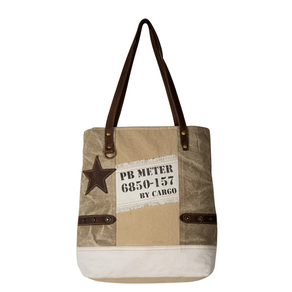 World Travels Patchwork Tote Bag sold by Myra Bag