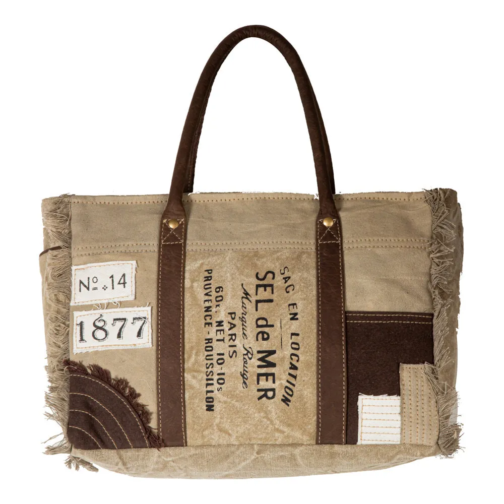 French Countryside Patchwork Weekender Bag sold by Myra Bag