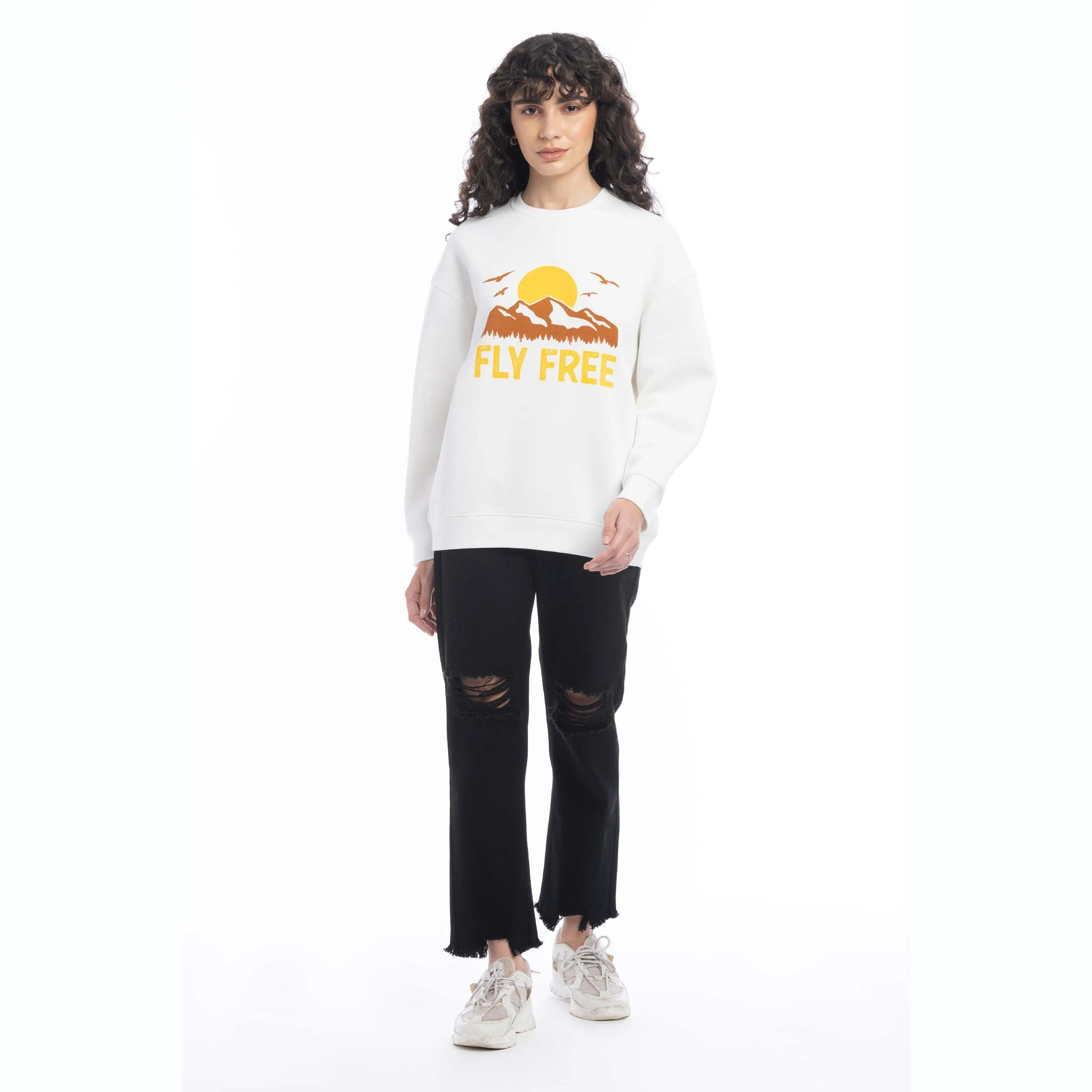 Fly Free Oversized Sweatshirt sold by Myra Bag