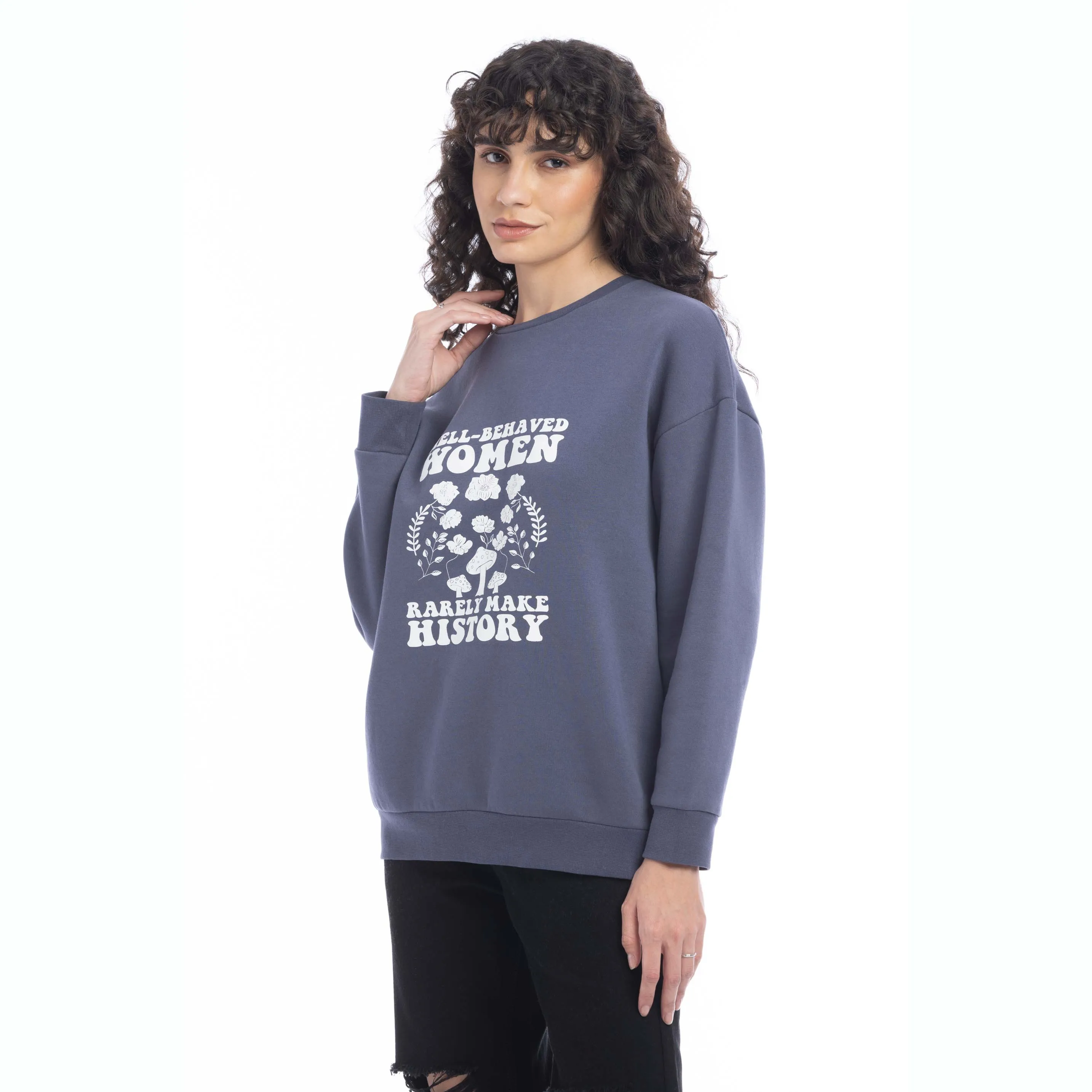 Well-Behaved Women Oversized Sweatshirt sold by Myra Bag product image thumbnail 5