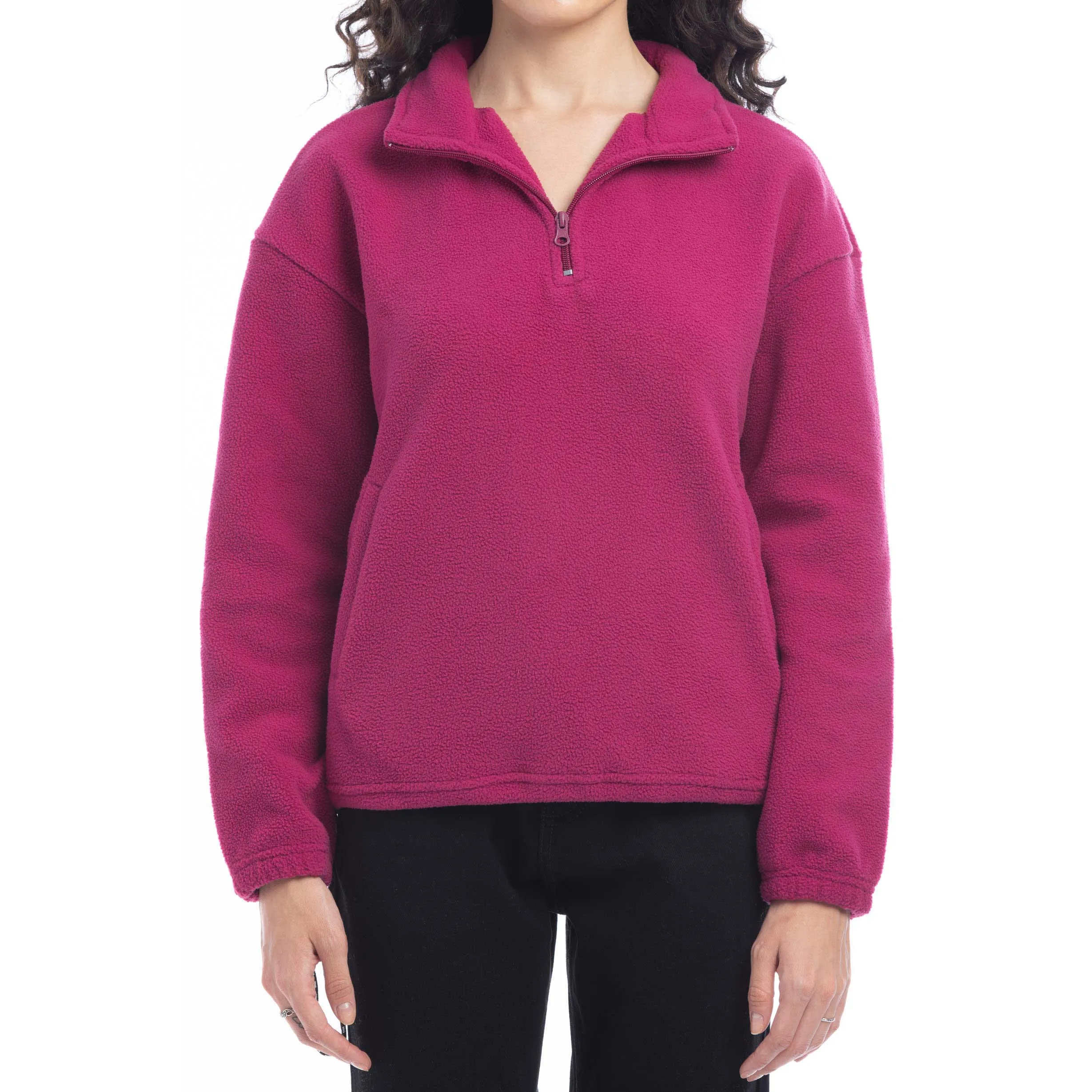 Maren High Collar Jacket in Magenta sold by Myra Bag product image thumbnail 2