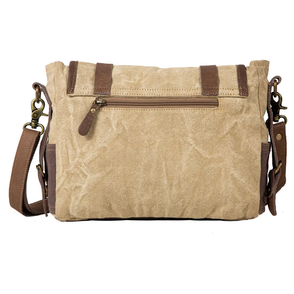 Vintage Patchwork Satchel Messenger Bag sold by Myra Bag product image thumbnail 3