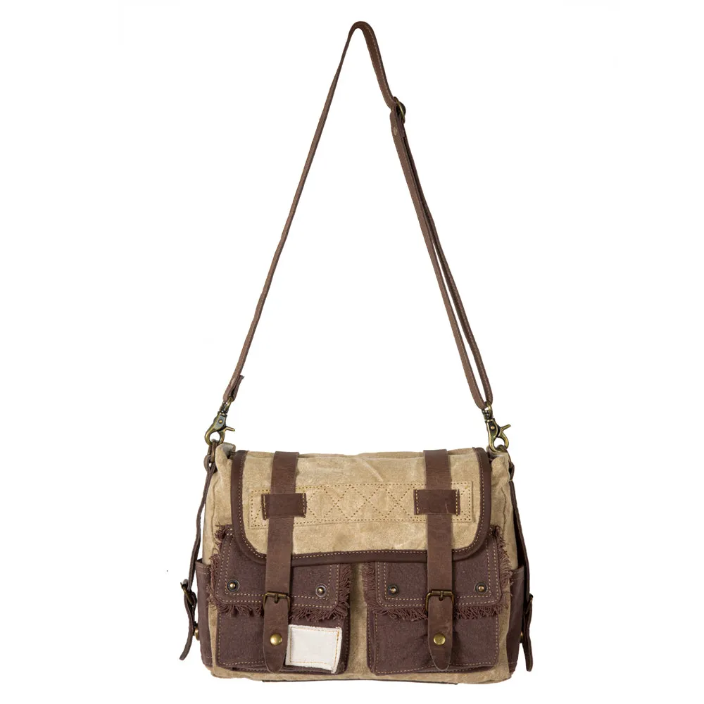 Vintage Patchwork Satchel Messenger Bag sold by Myra Bag product image thumbnail 4