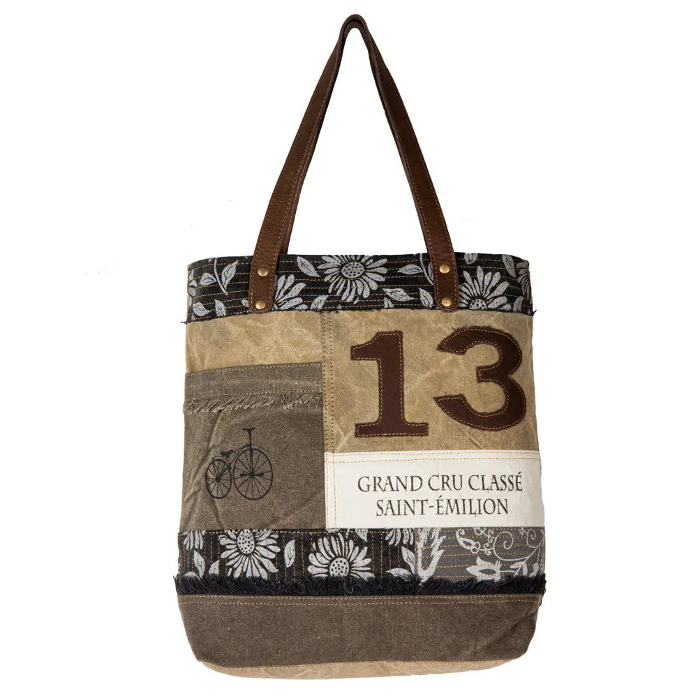 French Countryside Lucky 13 Patchwork Tote Bag sold by Myra Bag