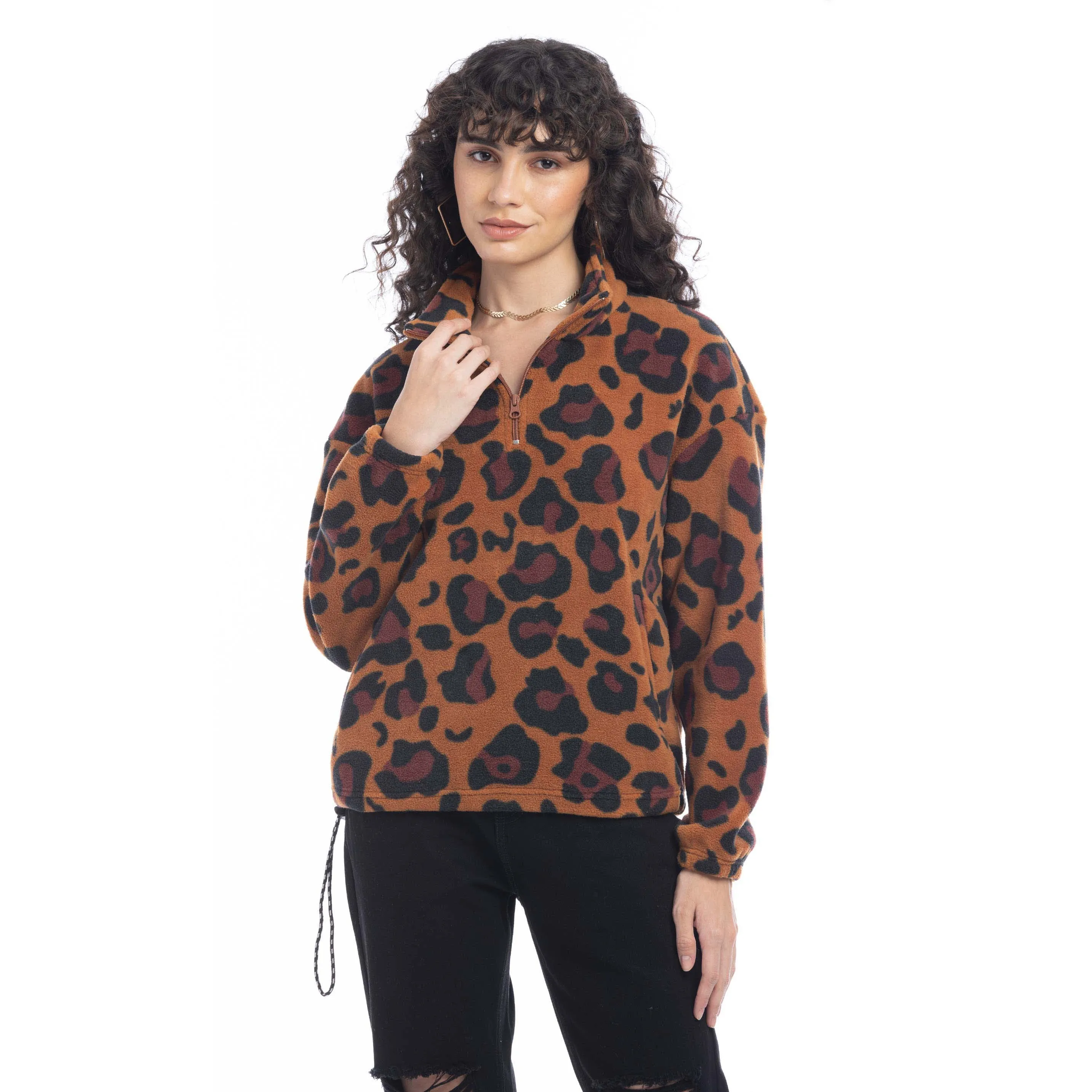 Maren High Collar Jacket in Animal Print sold by Myra Bag product image thumbnail 3