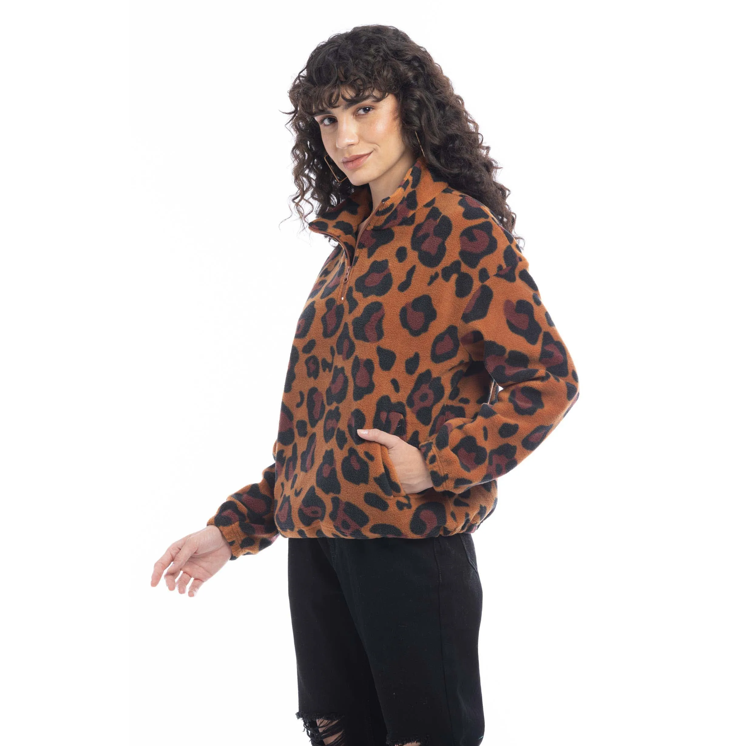 Maren High Collar Jacket in Animal Print sold by Myra Bag product image thumbnail 5