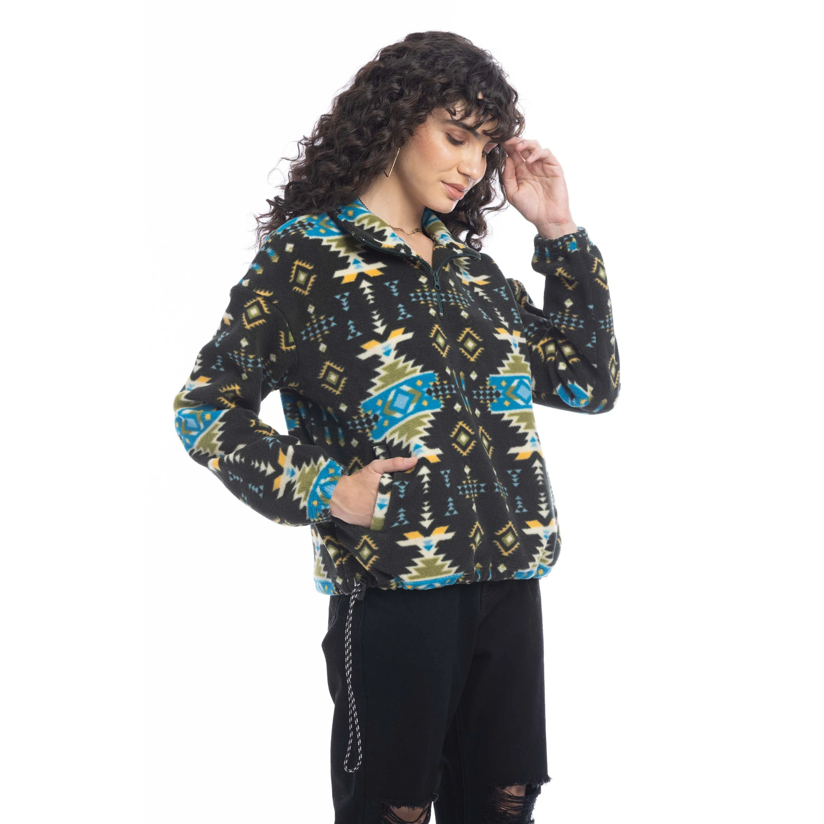 Maren High Collar Jacket in Mesa Tribal sold by Myra Bag product image thumbnail 5