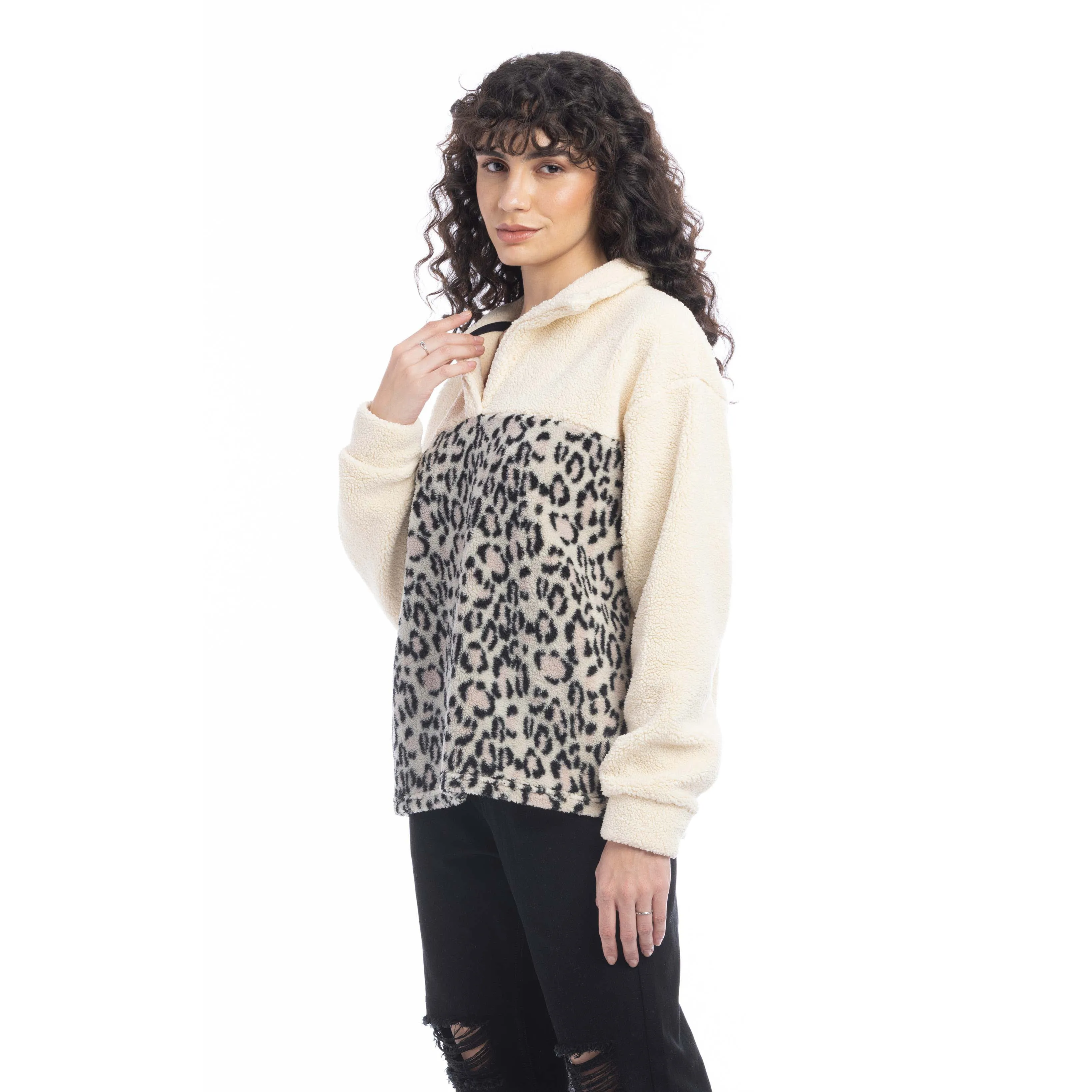 Bristol Animal Print Fleece Jacket sold by Myra Bag product image thumbnail 4