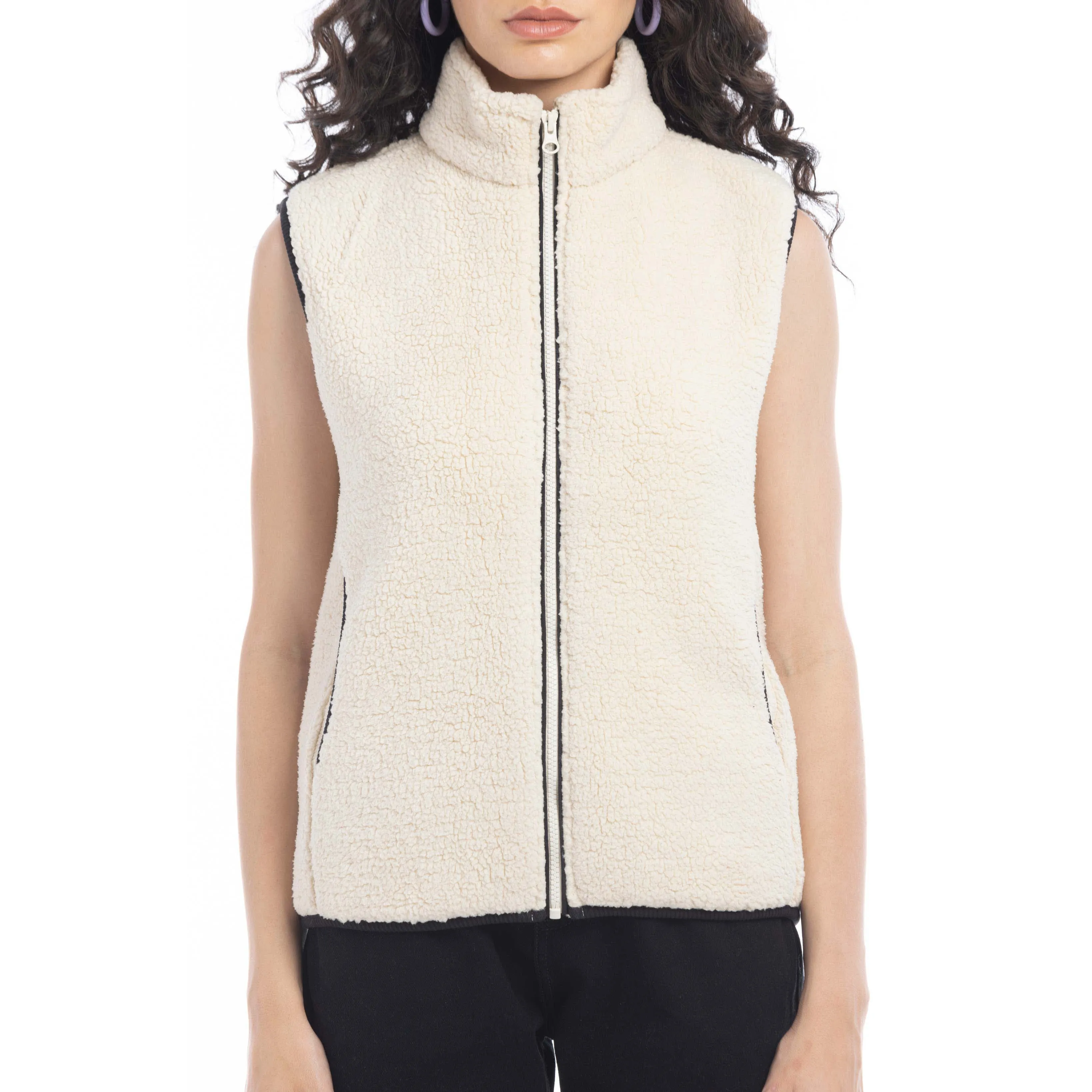 Jazlyn Zippered Fleece Jacket Vest sold by Myra Bag product image thumbnail 2