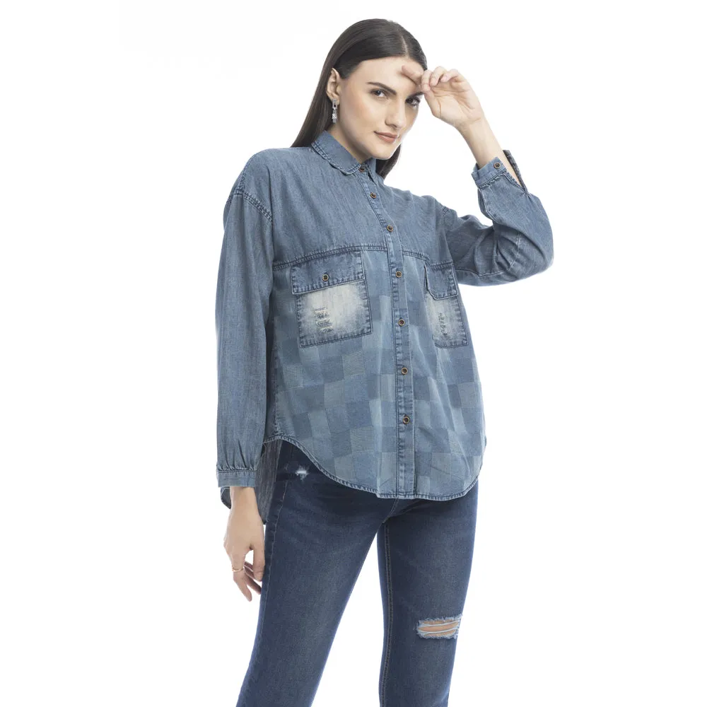 Harlow Denim Shirt sold by Myra Bag product image thumbnail 2