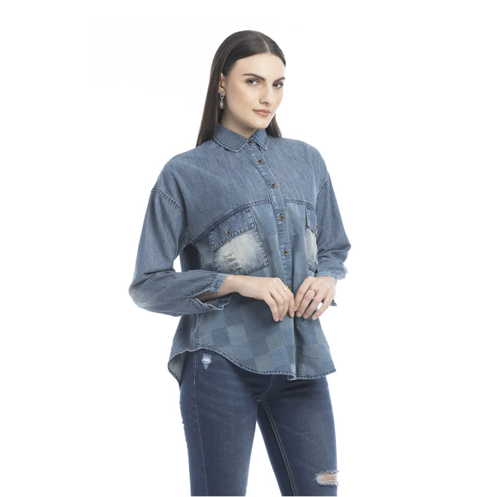 Harlow Denim Shirt sold by Myra Bag product image thumbnail 4
