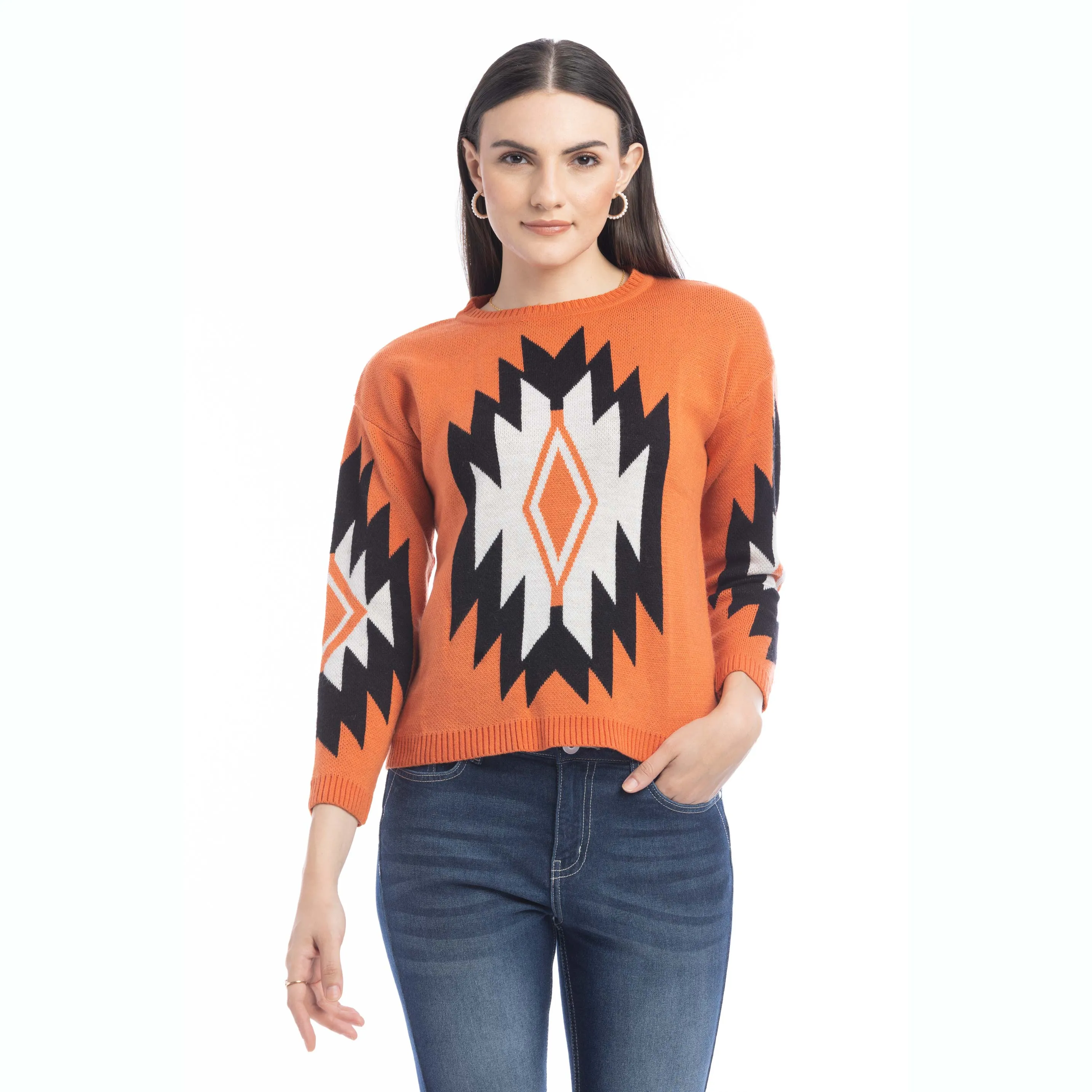 Rosemary Plains Geometric Print Sweater sold by Myra Bag product image thumbnail 4