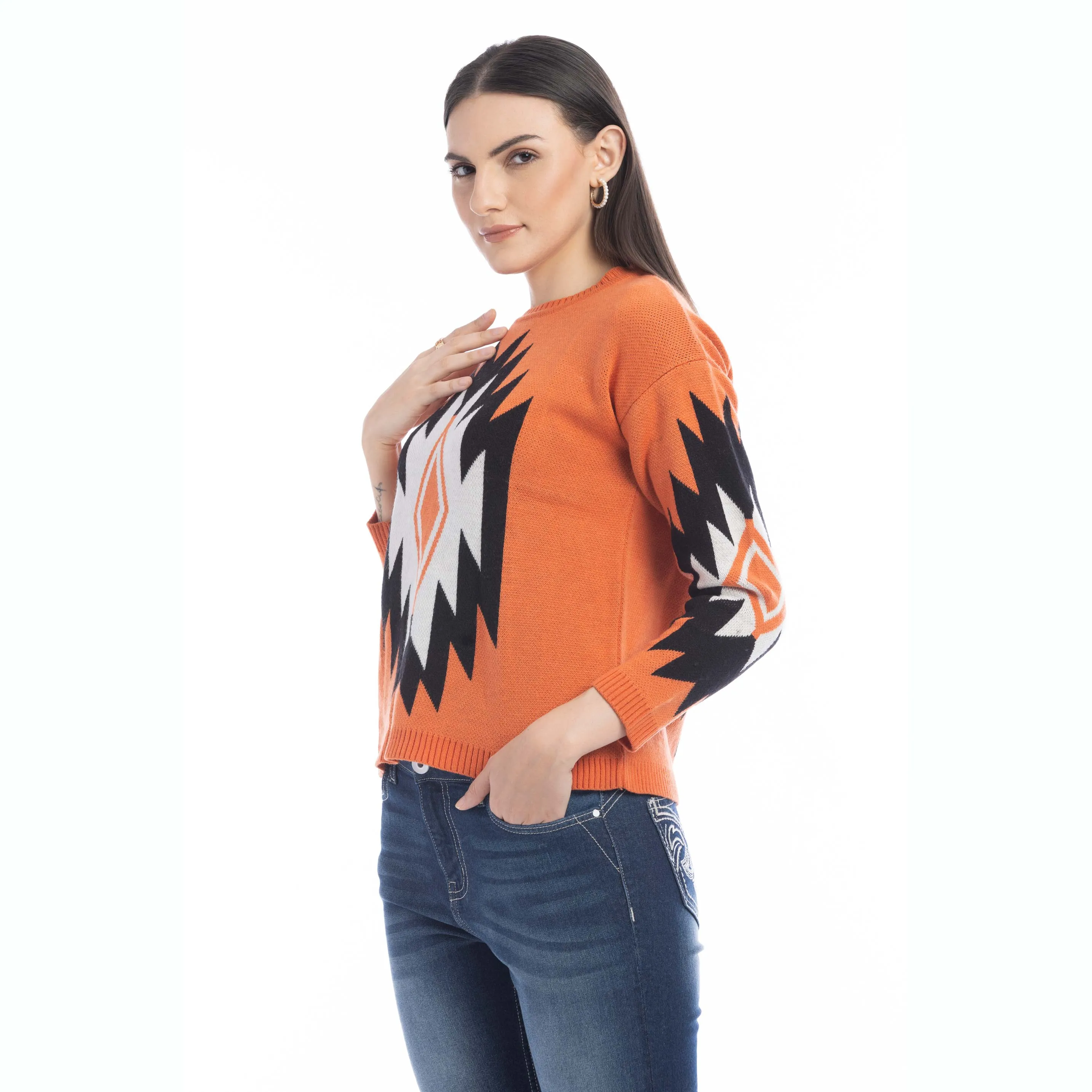 Rosemary Plains Geometric Print Sweater sold by Myra Bag product image thumbnail 5