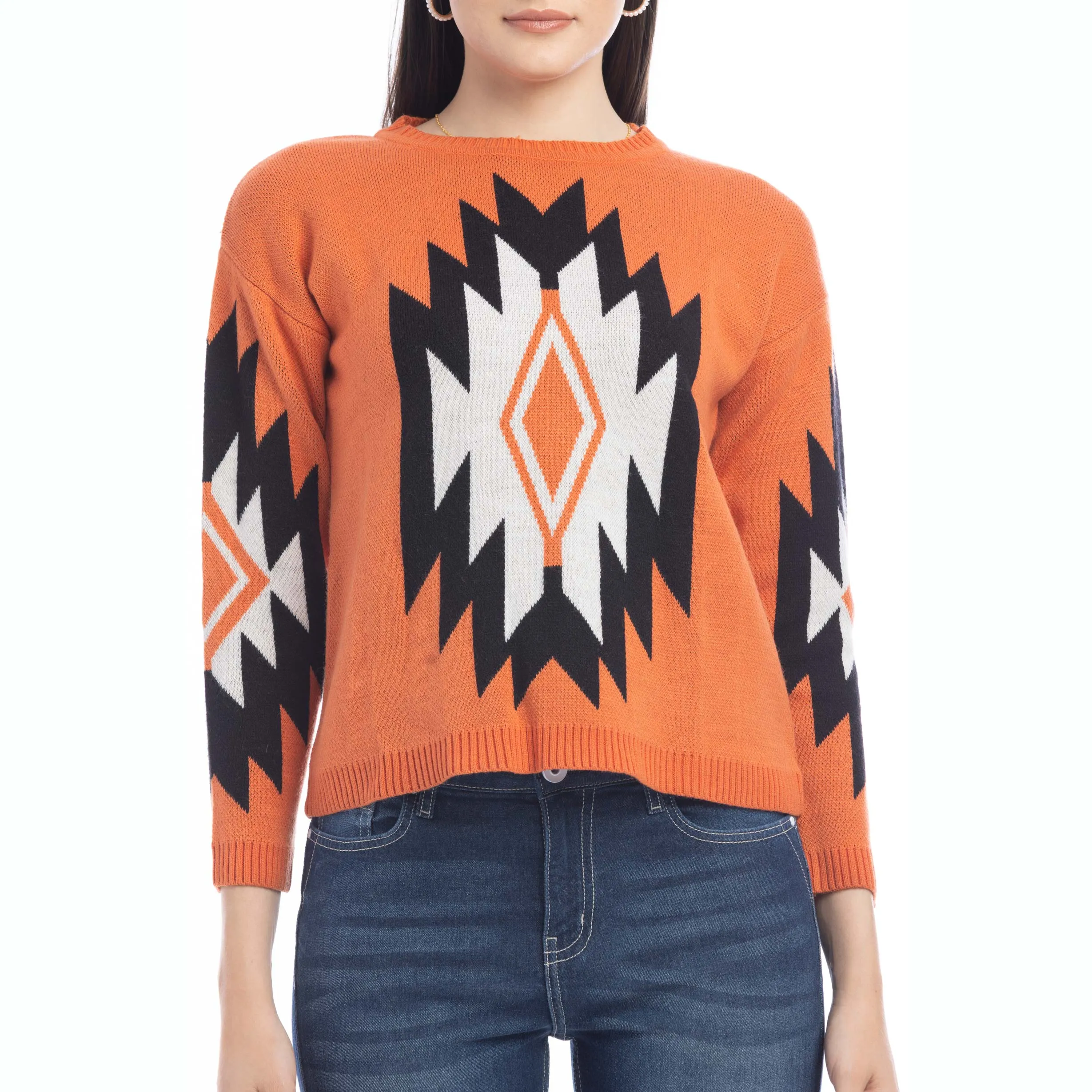 Rosemary Plains Geometric Print Sweater sold by Myra Bag product image thumbnail 2