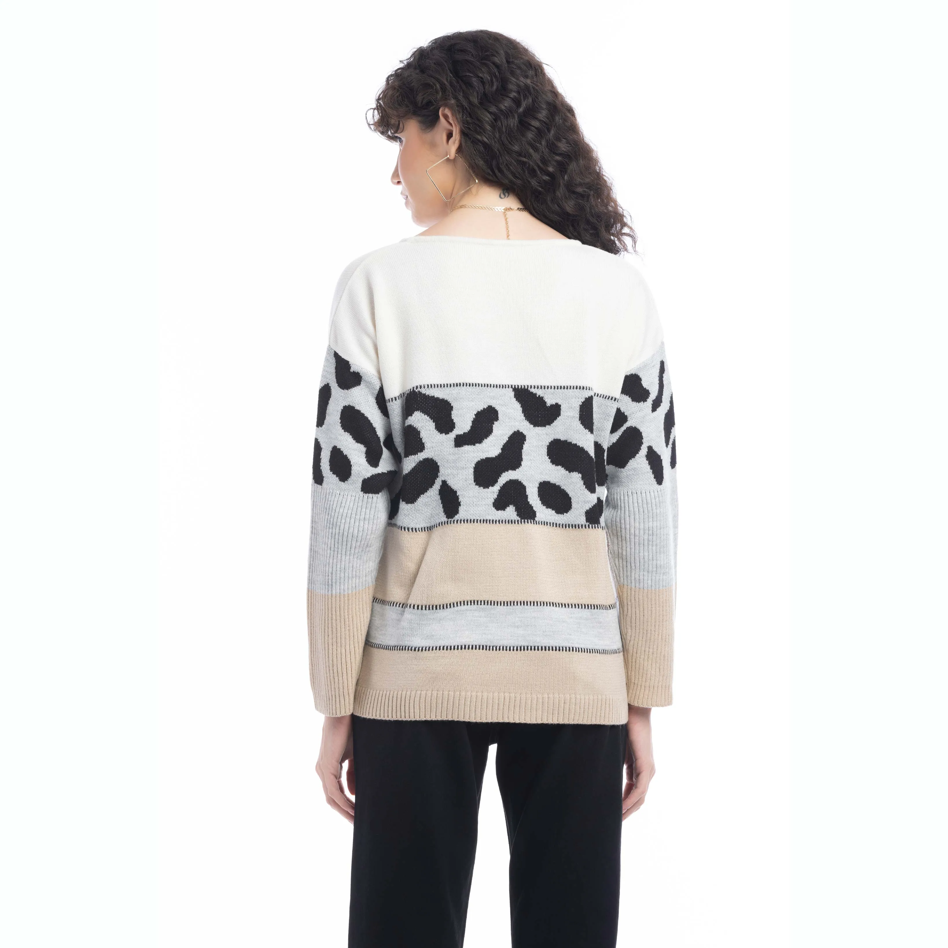 Poppy Animal Print Accent Sweater sold by Myra Bag product image thumbnail 5