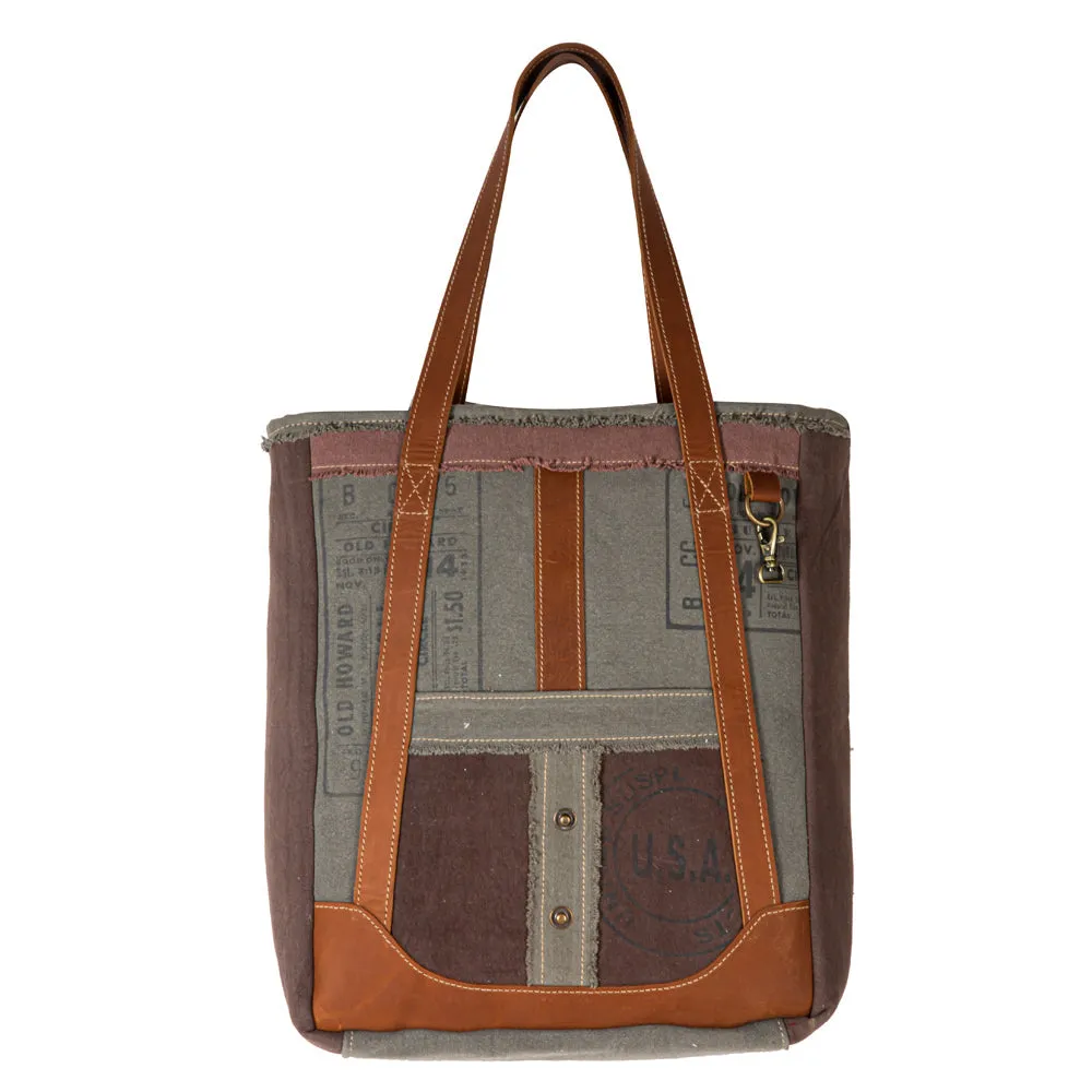 Hamilton Trimmed Tote Bag sold by Myra Bag product image thumbnail 5