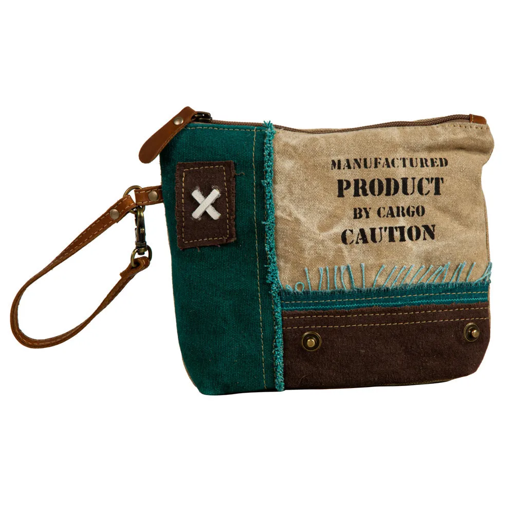 Burlander Patch Teal Pouch sold by Myra Bag