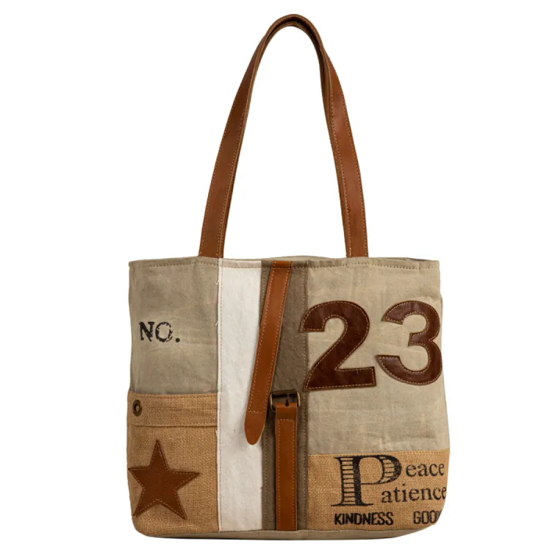 Expeditions Patch Tote Bag sold by Myra Bag