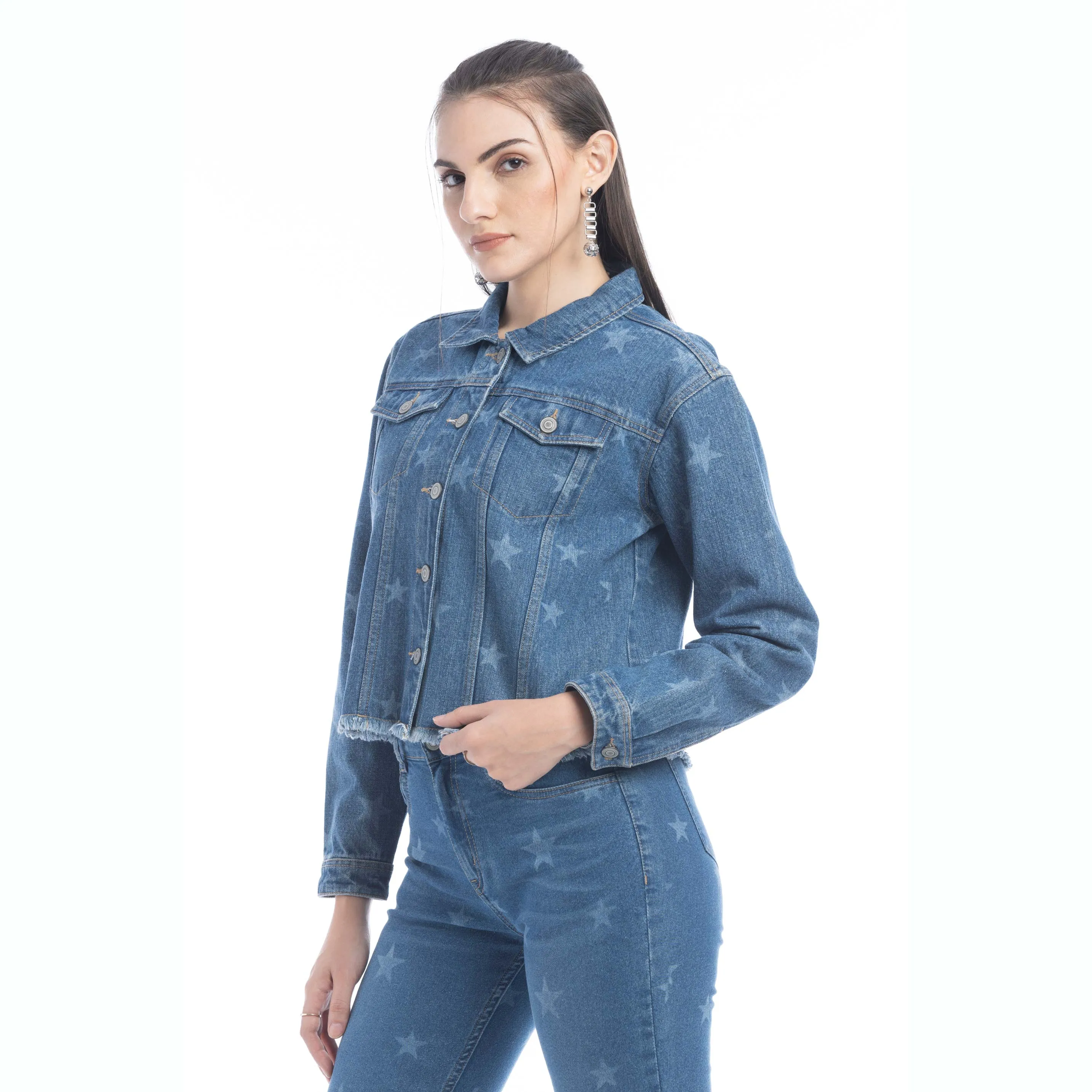 Shiloh Stars Denim Jacket sold by Myra Bag product image thumbnail 4