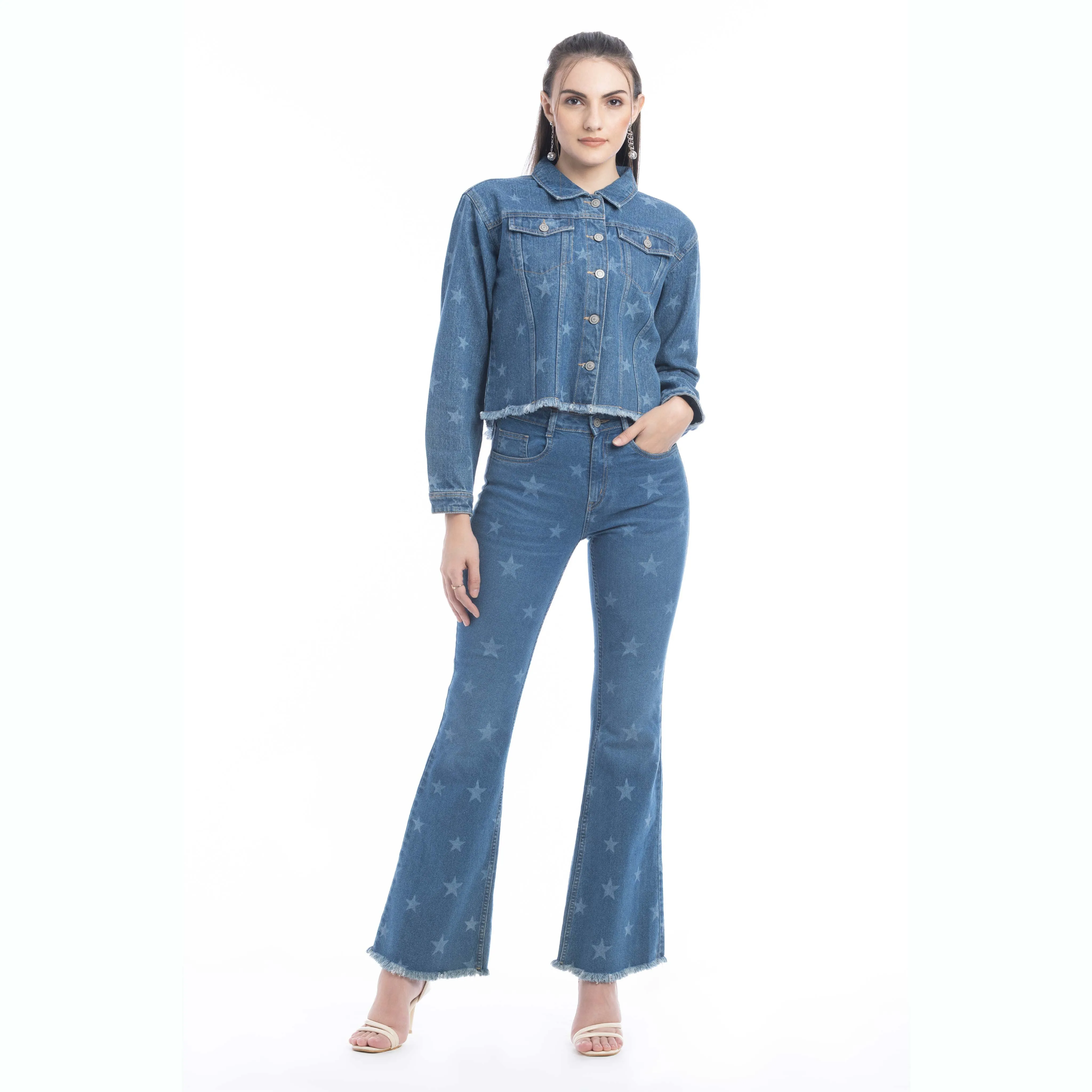 Shiloh Stars Denim Jacket sold by Myra Bag