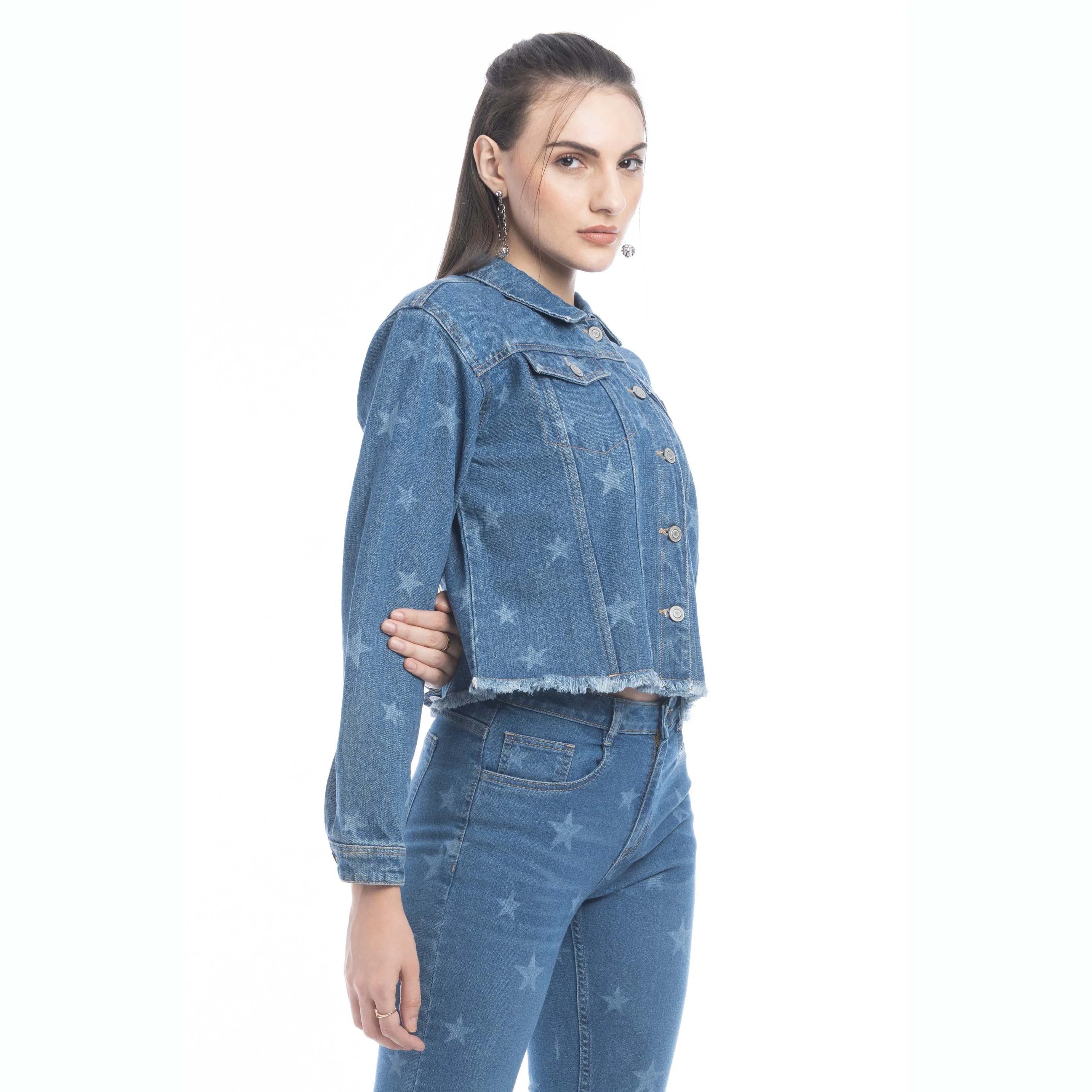 Shiloh Stars Denim Jacket sold by Myra Bag product image thumbnail 5