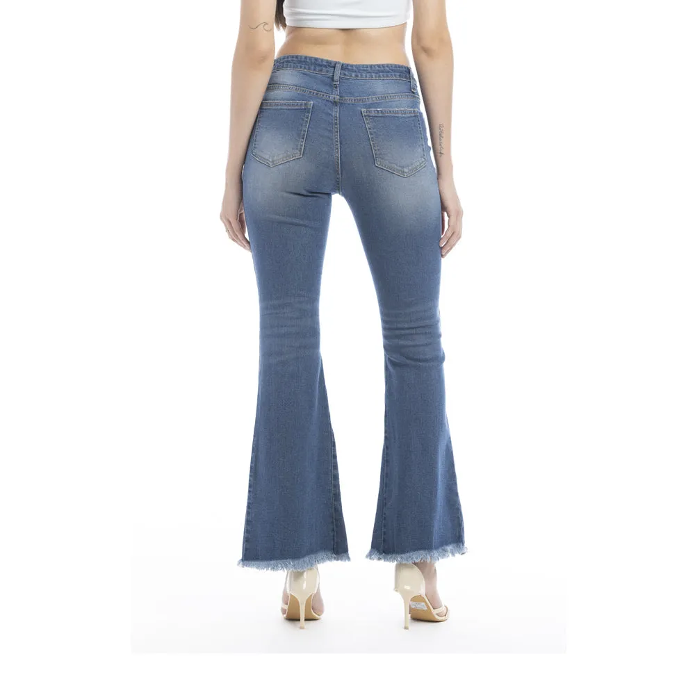 Viviana Length Stitch Accent Flared Leg Jeans sold by Myra Bag product image thumbnail 5
