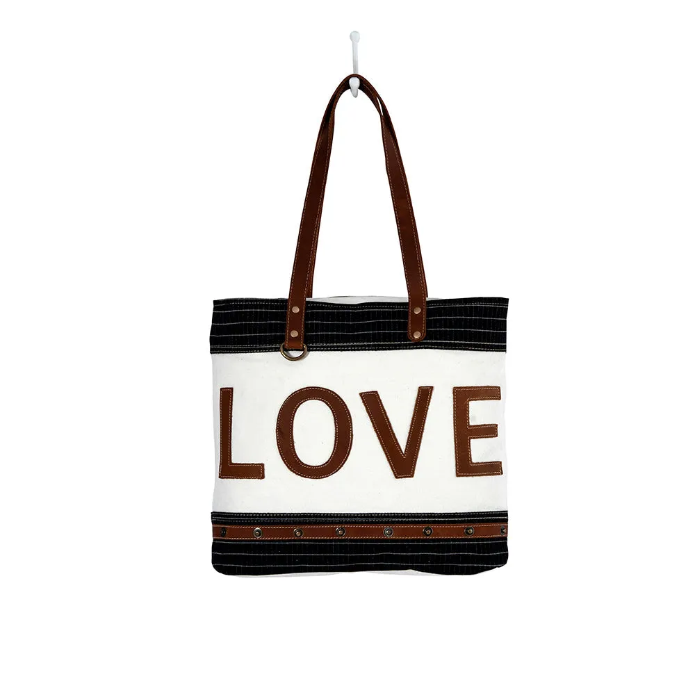 Letters Of Love Tote Bag sold by Myra Bag product image thumbnail 5