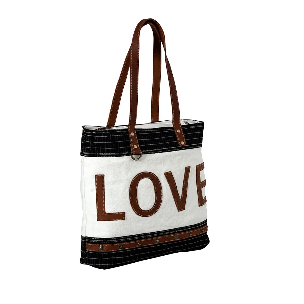 Letters Of Love Tote Bag sold by Myra Bag product image thumbnail 2