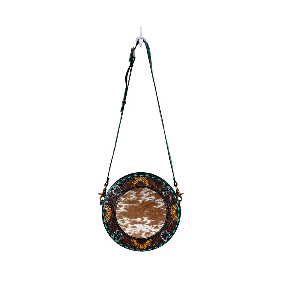 Sunflower Sunrise Round Bag sold by Myra Bag product image thumbnail 4