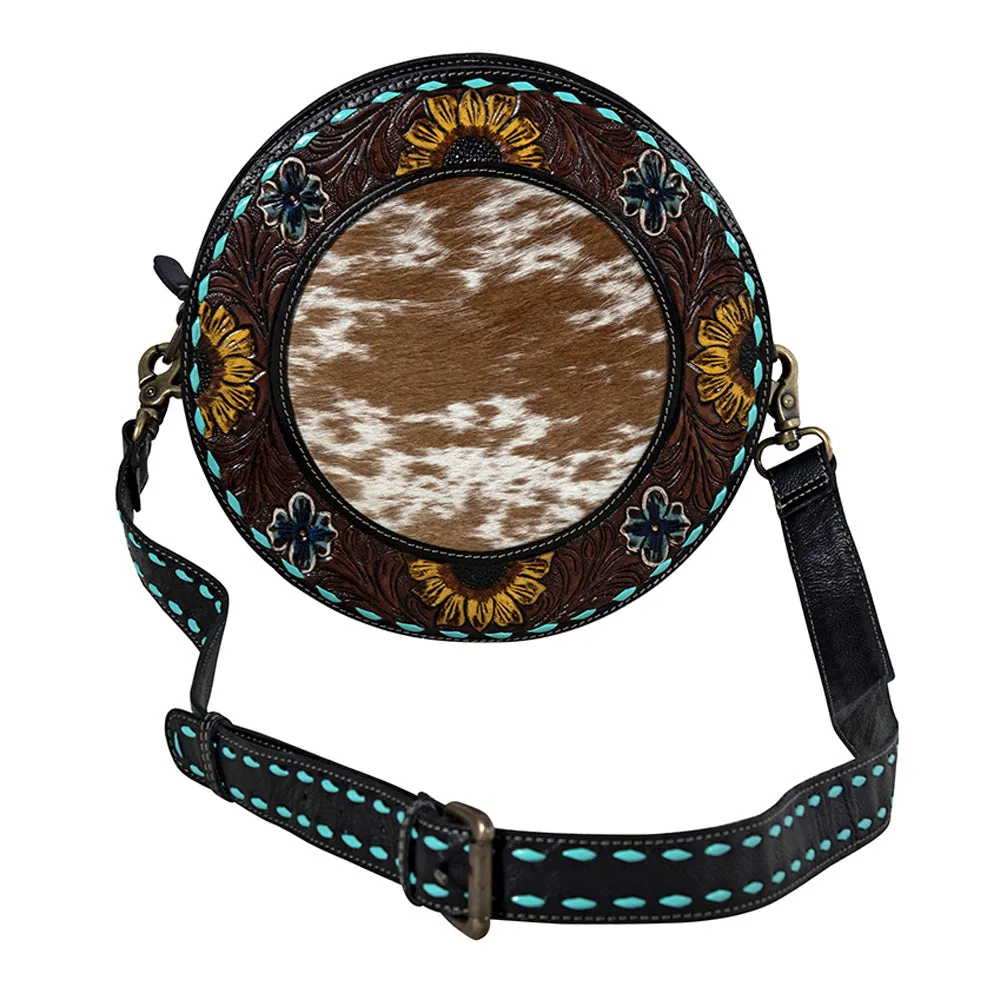 Sunflower Sunrise Round Bag sold by Myra Bag