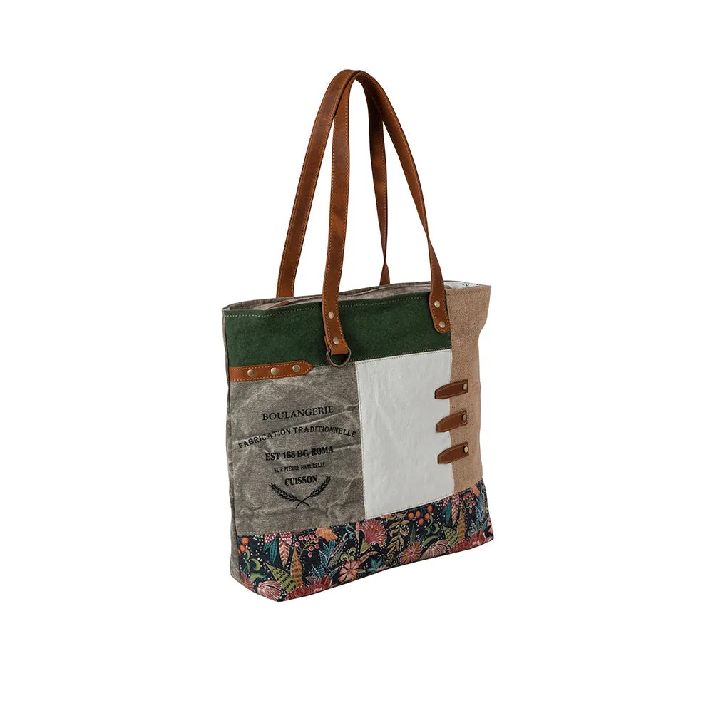 Boulangerie Floral Trim Tote Bag sold by Myra Bag product image thumbnail 2