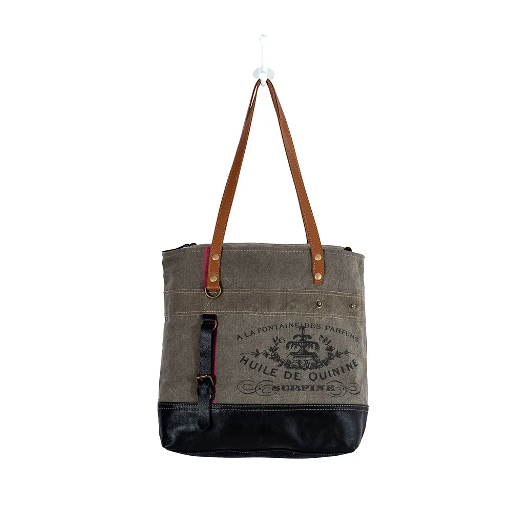 Fontaine de Parfums Gray Tote Bag sold by Myra Bag product image thumbnail 4