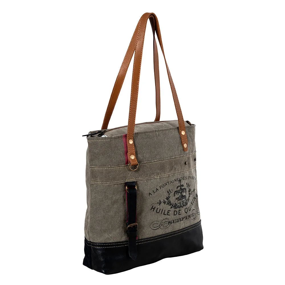 Fontaine de Parfums Gray Tote Bag sold by Myra Bag product image thumbnail 2