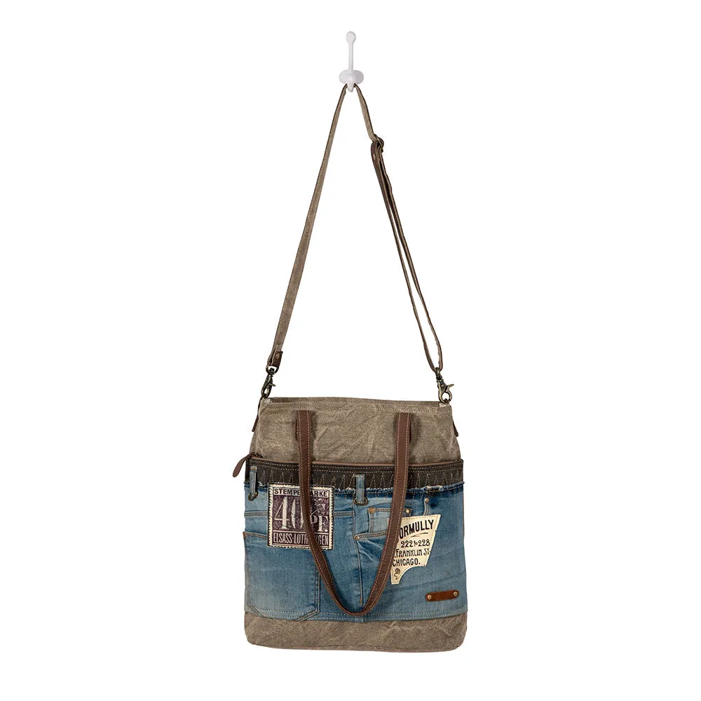 Gormully Denim Tote Bag sold by Myra Bag product image thumbnail 5