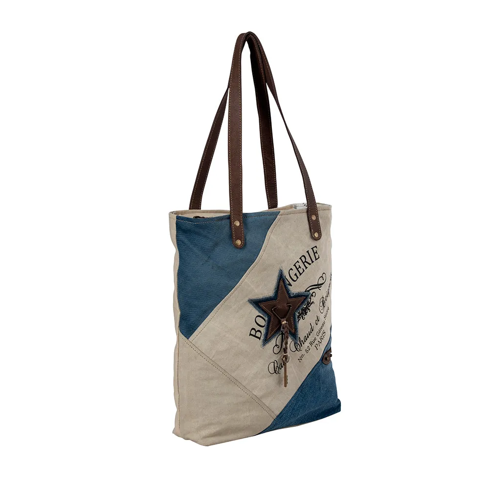 Blue Star Key Tote Bag sold by Myra Bag product image thumbnail 2