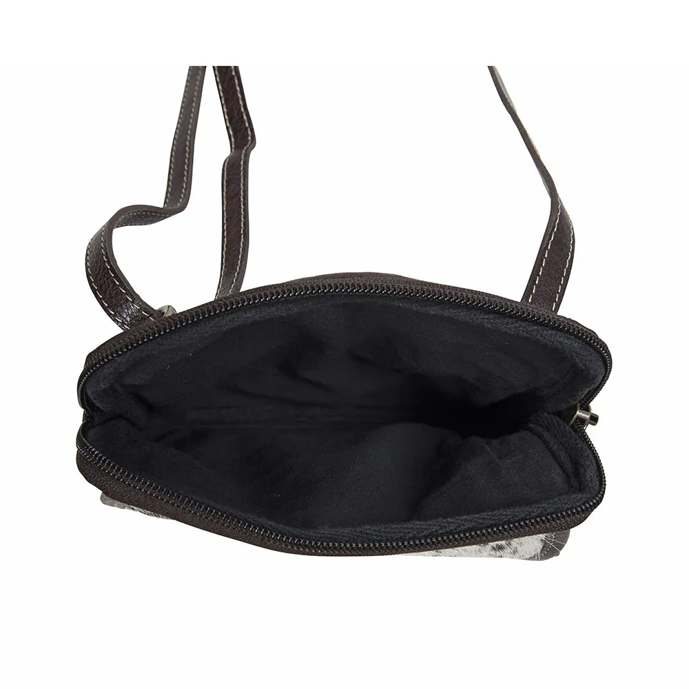 Santa Mesa Mini Leather & Hairon Bag in Dark Hair-on Hide sold by Myra Bag product image thumbnail 5