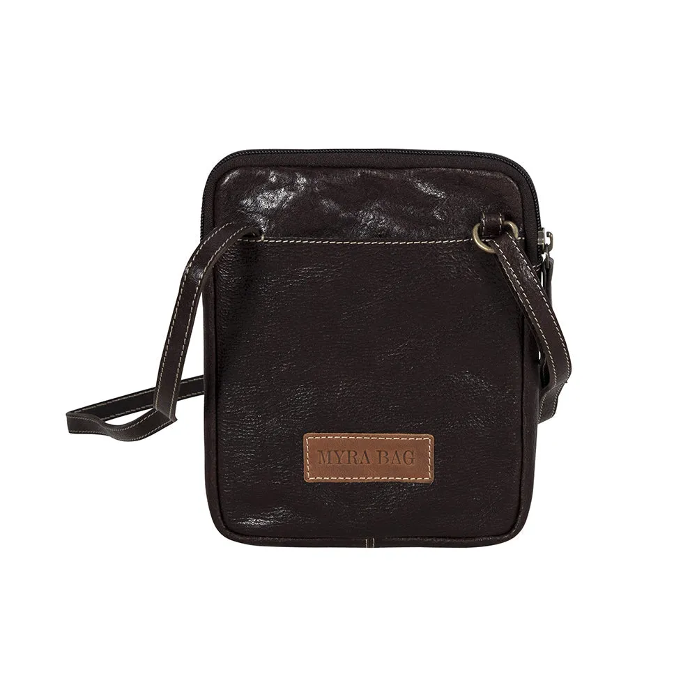 Santa Mesa Mini Leather & Hairon Bag in Dark Hair-on Hide sold by Myra Bag product image thumbnail 2