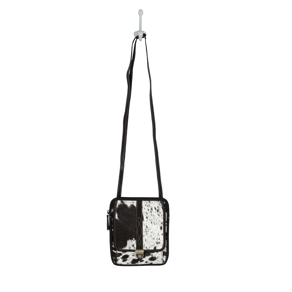 Santa Mesa Mini Leather & Hairon Bag in Dark Hair-on Hide sold by Myra Bag product image thumbnail 3