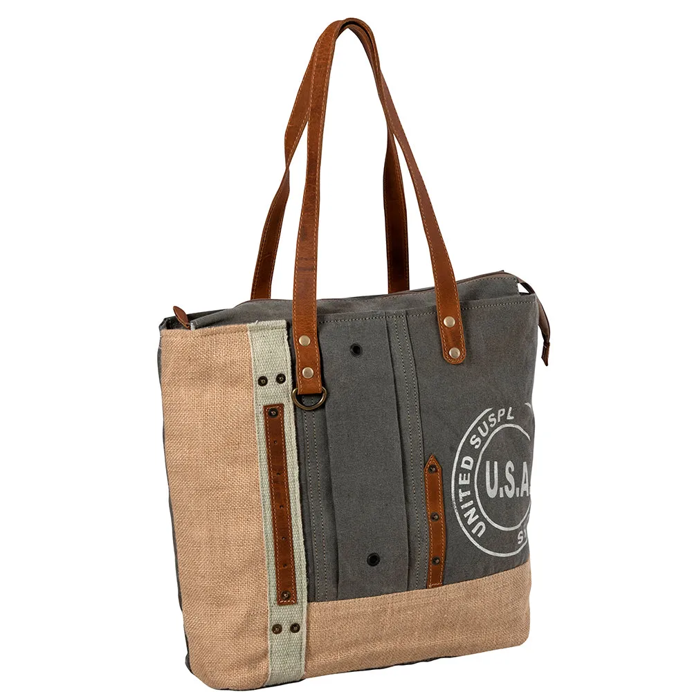 USA Canvas Patch Tote Bag sold by Myra Bag product image thumbnail 2