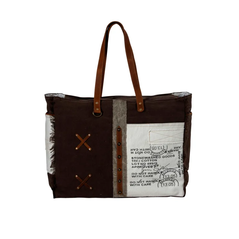 Graded Cotton Farmland Weekender Bag sold by Myra Bag