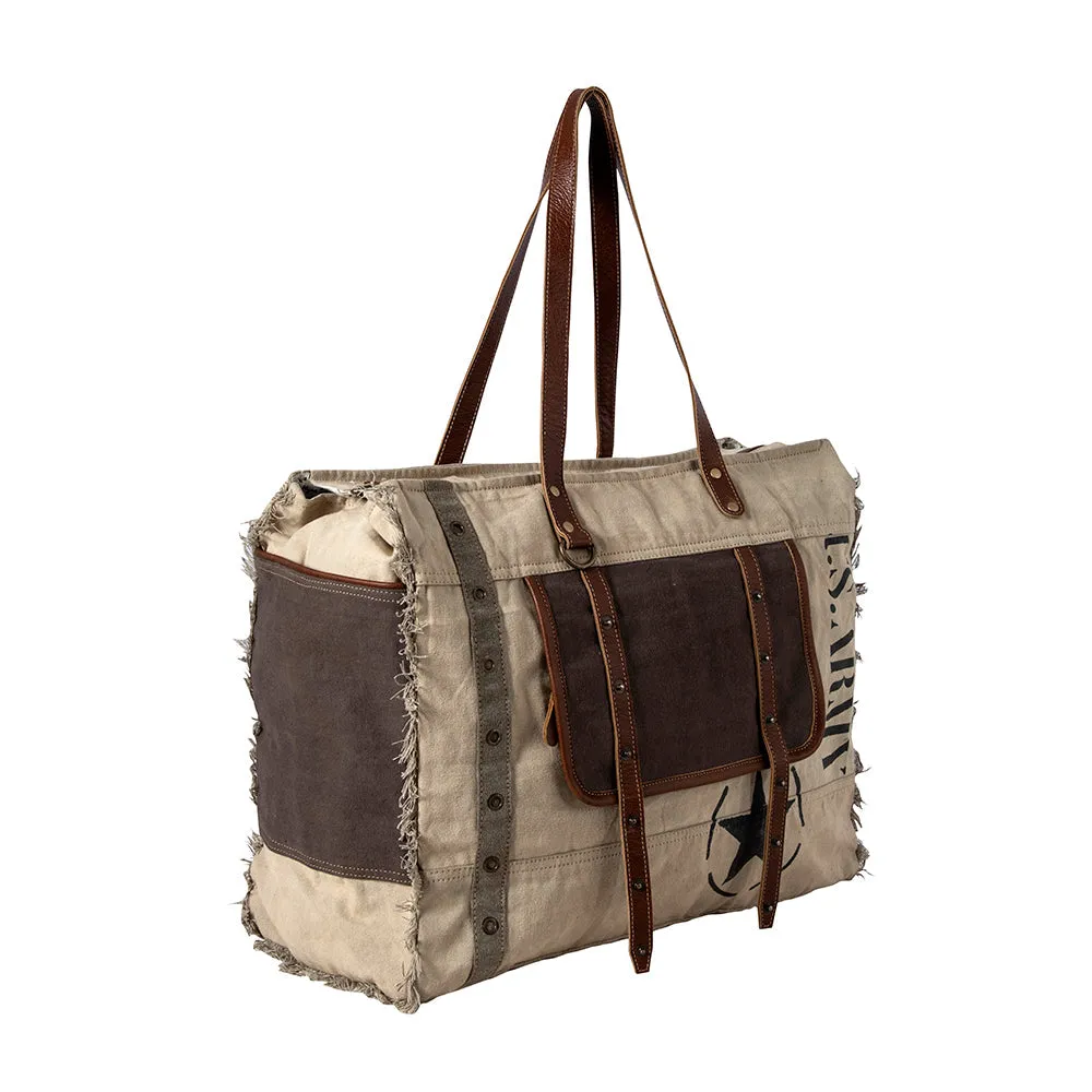 Army Motif Weekender Bag sold by Myra Bag product image thumbnail 2