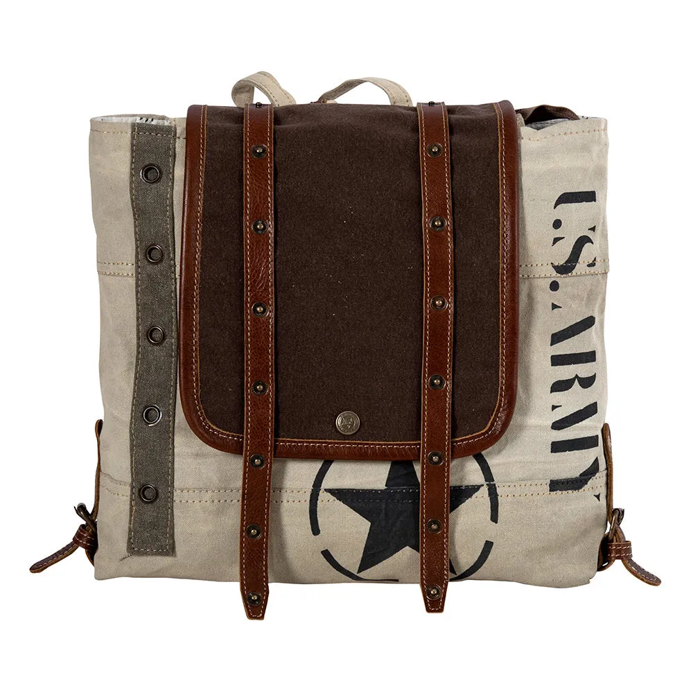 Army Motif Backpack Bag sold by Myra Bag