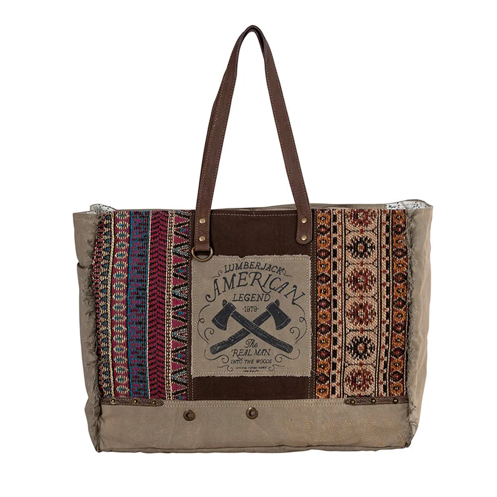 Vintage Journeys Weekender Bag sold by Myra Bag