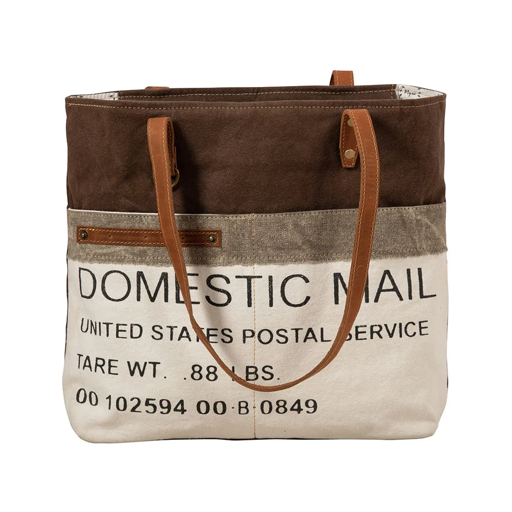 Domestic Mail Tote Bag sold by Myra Bag