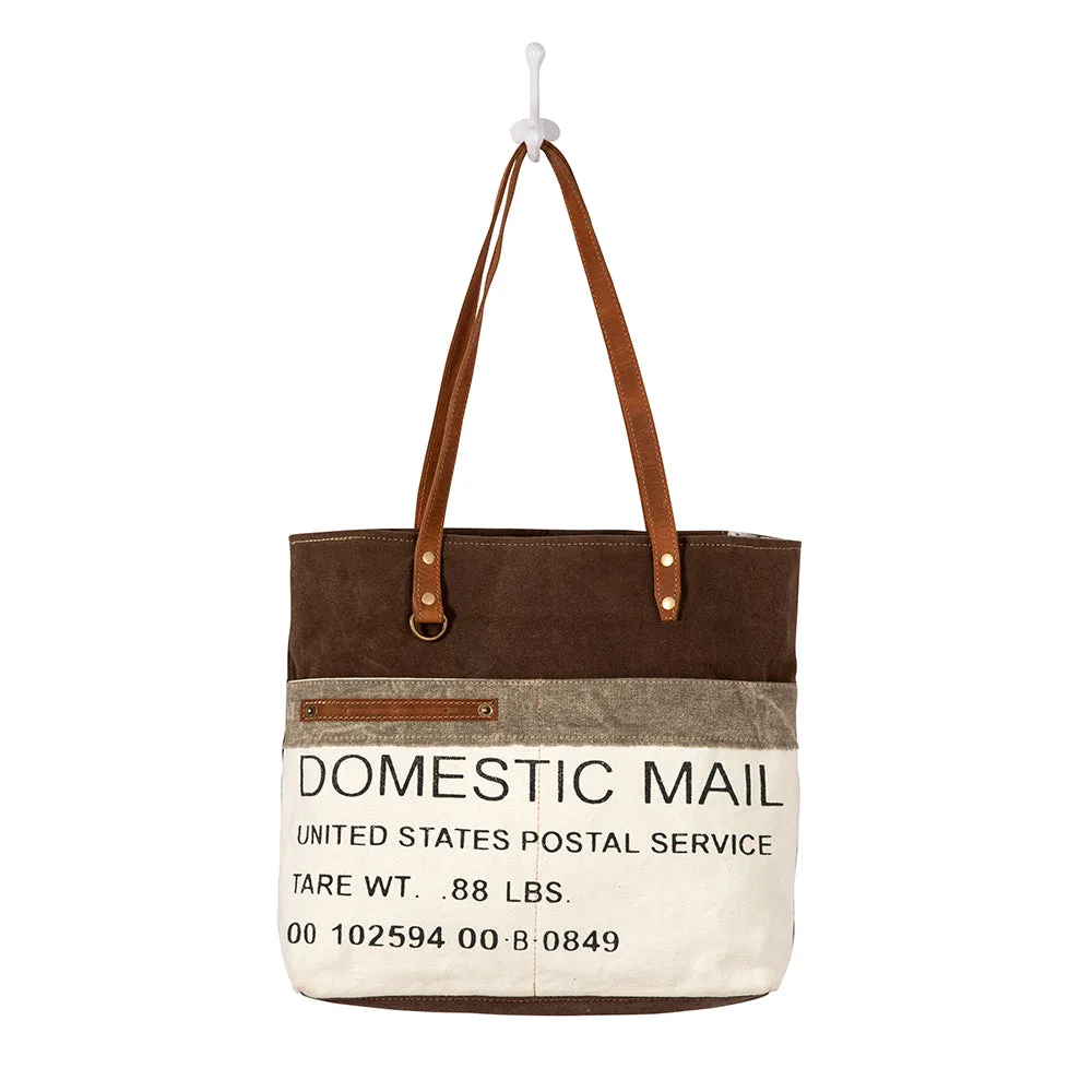 Domestic Mail Tote Bag sold by Myra Bag product image thumbnail 5